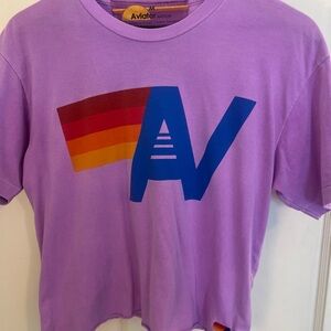 Aviator Nation Purple T-Shirt cropped